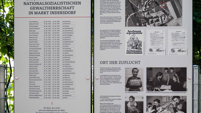 Memorial plaque for the children of the Indersdorf monastery 